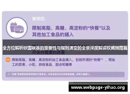 全方位解析欧国联赛的重要性与规则演变的全景深度解读权威指南篇 全方位解析欧国联赛的重要性与规则演变的全景深度解读权威指南篇